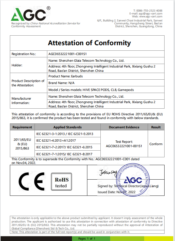AGC certification