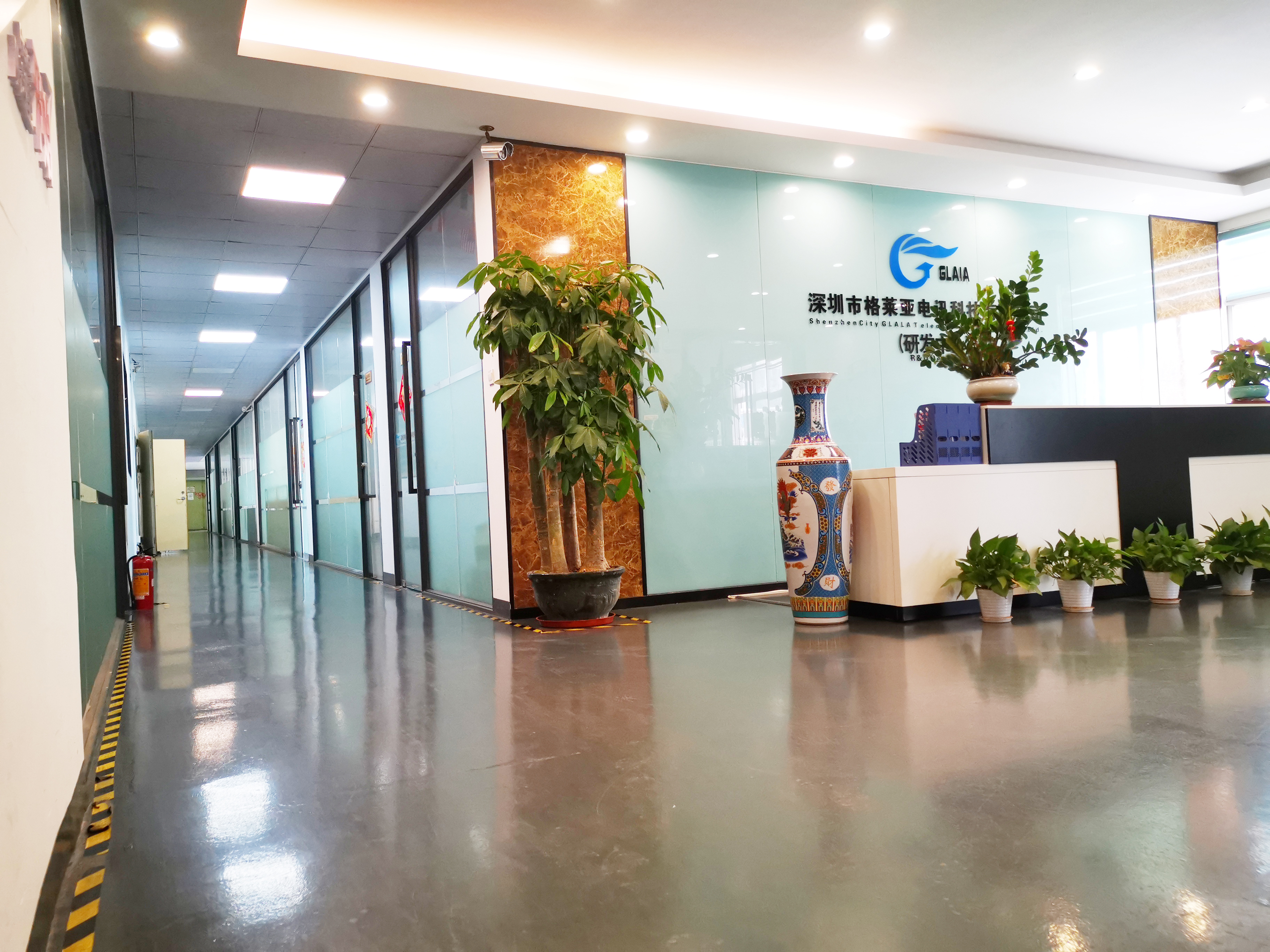 Office lobby and hallway